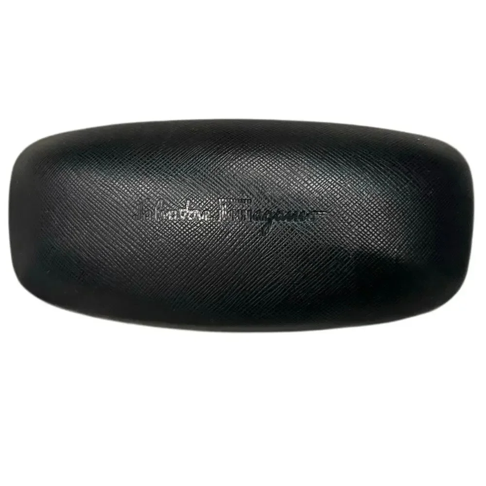 Salvatore Ferragamo hard shell eyewear case Textured Black